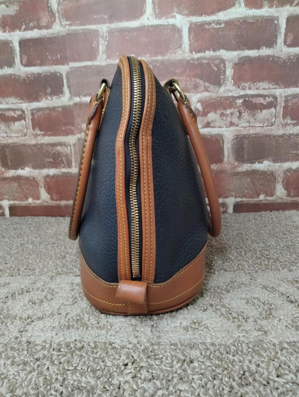 Dooney & Bourke Norfolk Satchel Vintage All Weather Leather Handbag Tote USA - Picture 6 of 9
